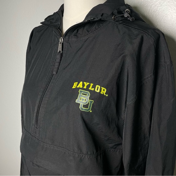 Baylor Champion Windbreaker With Hood | Men’s Size Small | Black - Picture 3 of 7